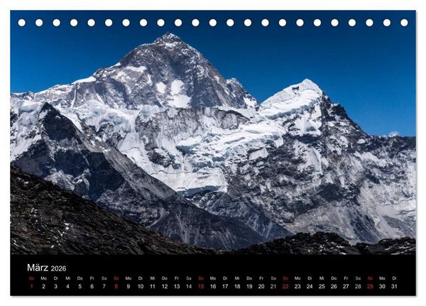 Produktbild: Himalaya - Dach der Welt (Tischkalender 2026 DIN A5 quer), CALVENDO Monatskalender