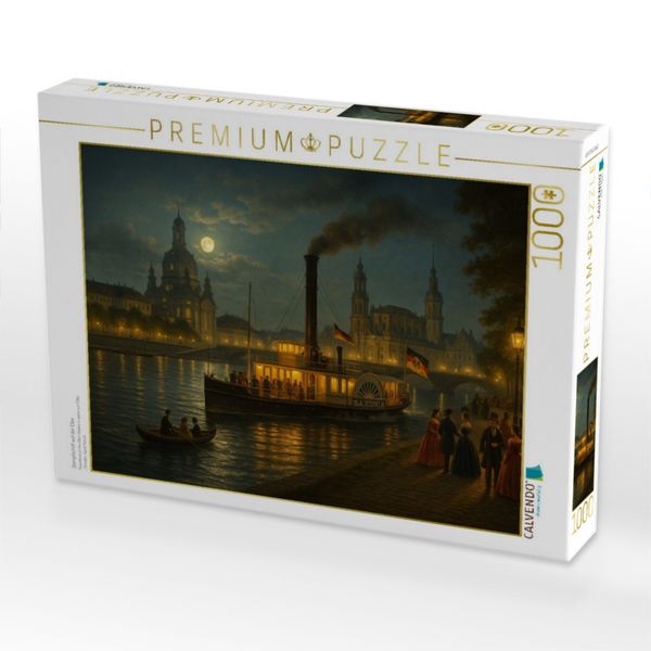 Produktbild: CALVENDO Puzzle Dampfschiff auf der Elbe | 1000 Teile Lege-Gr&ouml;&szlig;e 64x48cm Foto-Puzzle f&uuml;r gl&uuml;ckliche Stunden