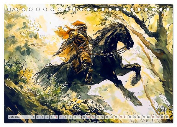 Produktbild: Die Rosstrappe - Sage vom Felsen im Harz bei Thale im Bodetal (Tischkalender 2026 DIN A5 quer), CALVENDO Monatskalender