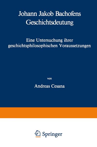 Produktbild: Johann Jakob Bachofens Geschichtsdeutung