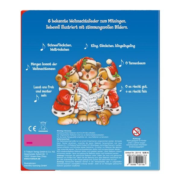 Produktbild: Tr&ouml;tsch Soundbuch Meine ersten Weihnachtslieder