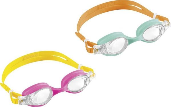 Intex Die „Kids Goggles“ bieten Kindern von 3–8 Jahren klaren Durchblick beim Schwimmen – mit UV-Schutz, Anti-Fog und weichen