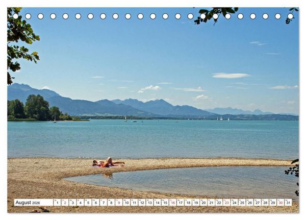 Produktbild: Chiemsee - Sommerferien am bayrischen Meer (Tischkalender 2026 DIN A5 quer), CALVENDO Monatskalender