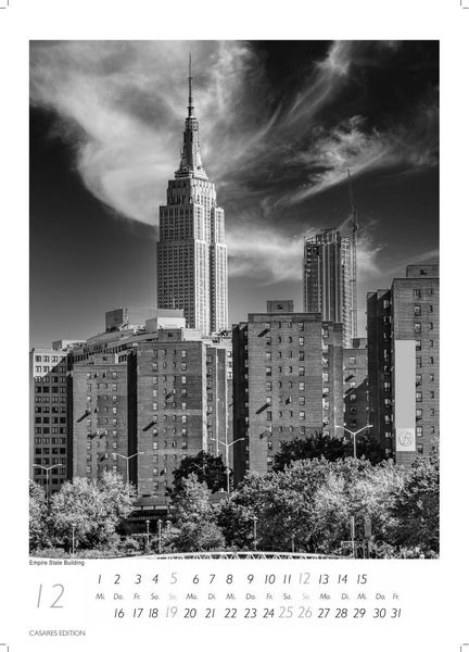 Produktbild: New York schwarz-weiss Kalender 2027 &ndash; Wandkalender | Fotokalender Nordamerika 59x42cm Grosses Format - Eleganter Schwarz-Wei&szlig;-Print mit beeindruckenden New York City Motiven
