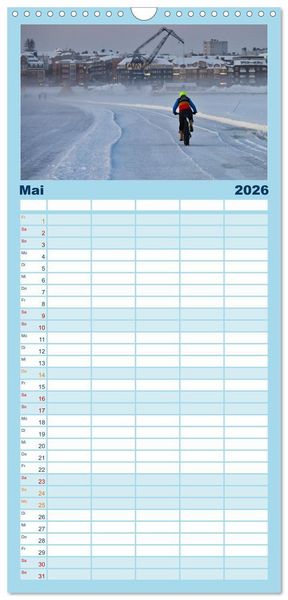 Produktbild: Familienplaner 2026 - Lulea - Wintertraum in Schwedisch Lappland mit 5 Spalten (Wandkalender, 21 x 45 cm) CALVENDO