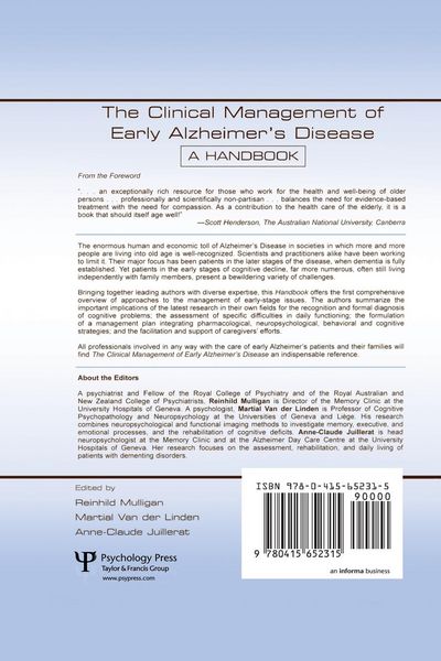 Produktbild: The Clinical Management of Early Alzheimer's Disease