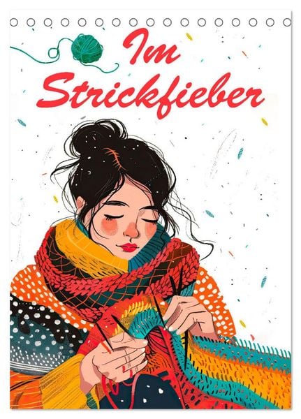 Produktbild: Im Strickfieber (Tischkalender 2026 DIN A5 hoch), CALVENDO Monatskalender