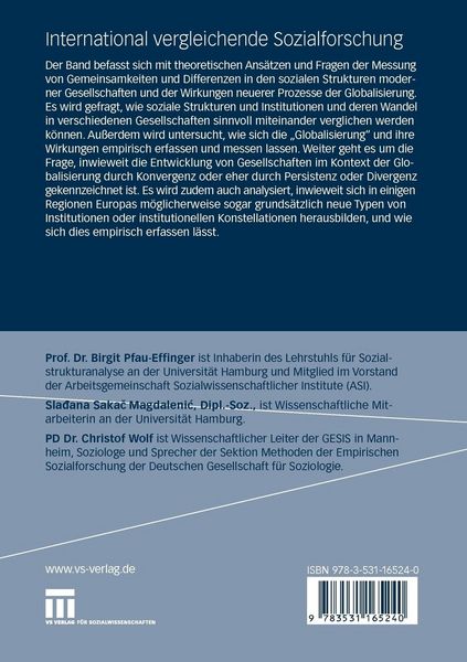 Produktbild: International vergleichende Sozialforschung