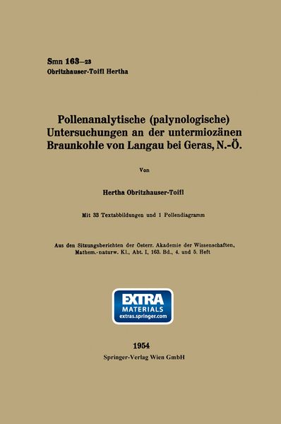 Produktbild: Pollenanalytische (palynologische) Untersuchungen an der untermioz&auml;nen Braunkohle von Landau bei Geras, N.-&Ouml;