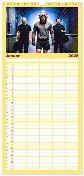 Produktbild: Familienplaner 2026 - MMA Mixed Martial Arts mit 5 Spalten (Wandkalender, 21 x 45 cm) CALVENDO