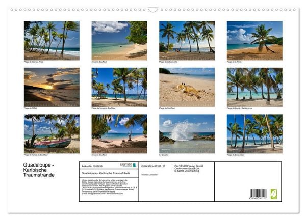 Produktbild: Guadeloupe - Karibische Traumstr&auml;nde (Wandkalender 2026 DIN A2 quer), CALVENDO Monatskalender
