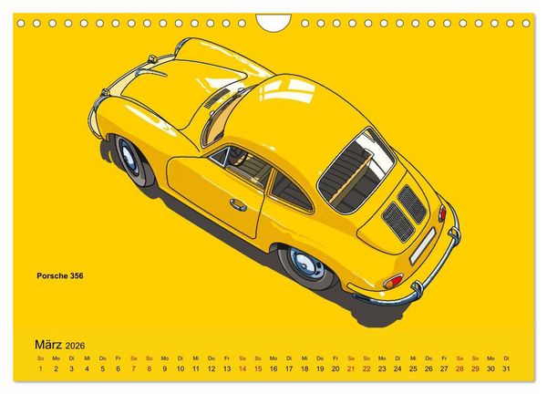 Produktbild: Made in Germany - Illustrationen deutscher Oldtimer (Wandkalender 2026 DIN A4 quer), CALVENDO Monatskalender