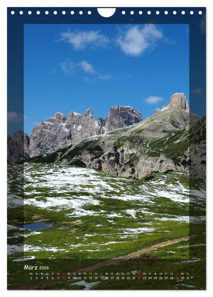 Produktbild: Bergwelten Wandkalender (Wandkalender 2026 DIN A4 hoch), CALVENDO Monatskalender