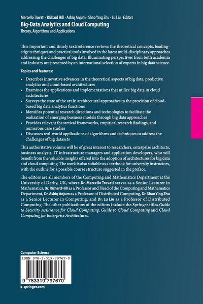 Produktbild: Big-Data Analytics and Cloud Computing