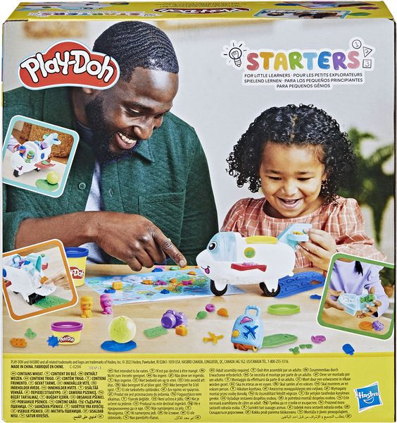 Produktbild: Hasbro F88045L0 - Play-Dop Flugi, mit dem Flugzeug auf Weltreise, Knete-Spielset