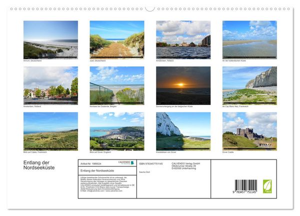 Produktbild: Entlang der Nordseek&uuml;ste (hochwertiger Premium Wandkalender 2026 DIN A2 quer), Kunstdruck in Hochglanz