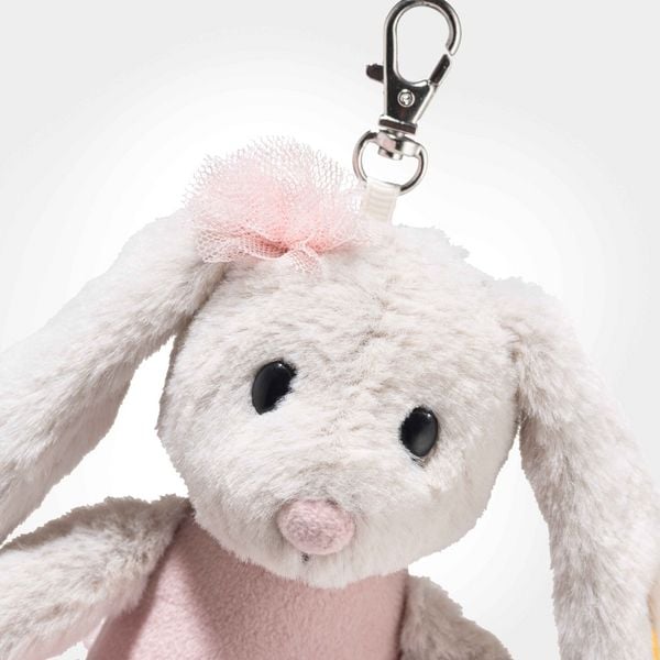 Produktbild: Steiff 112614 - Anh&auml;nger Hoppie Balletthase, wei&szlig;/rosa, Pl&uuml;sch-Schl&uuml;sselanh&auml;nger, 16 cm