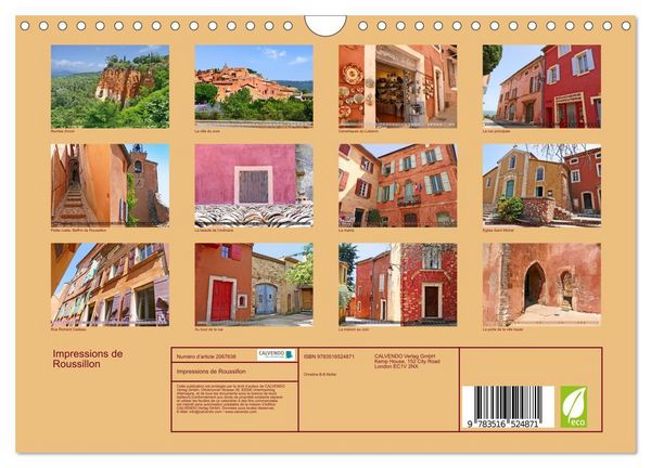 Produktbild: Impressions de Roussillon (Calendrier mural 2026 DIN A4 vertical), CALVENDO calendrier mensuel