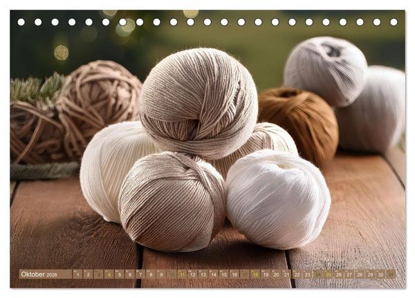 Produktbild: Stricken einmal anders (Tischkalender 2026 DIN A5 quer), CALVENDO Monatskalender