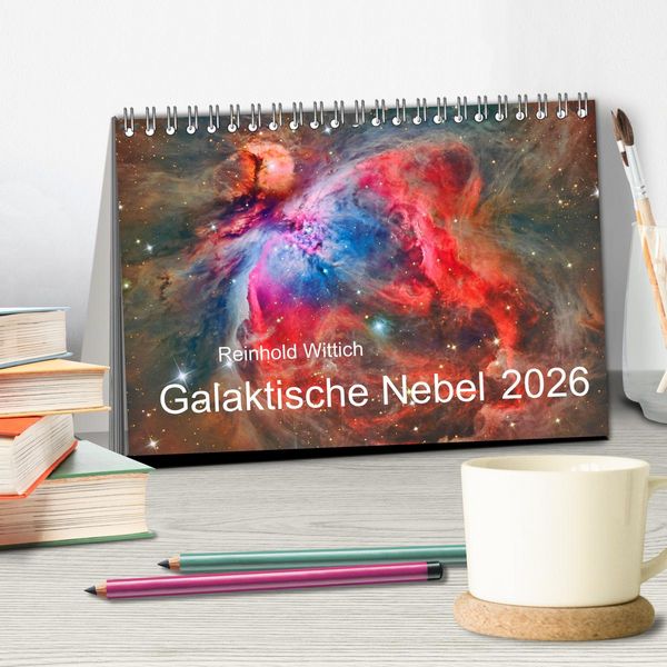 Produktbild: Galaktische Nebel (Tischkalender 2026 DIN A5 quer), CALVENDO Monatskalender