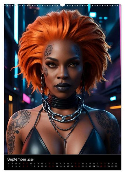 Produktbild: Die Hexen von Cyberpunk City (Wandkalender 2026 DIN A2 hoch), CALVENDO Monatskalender