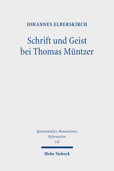Produktbild: Schrift und Geist bei Thomas M&uuml;ntzer