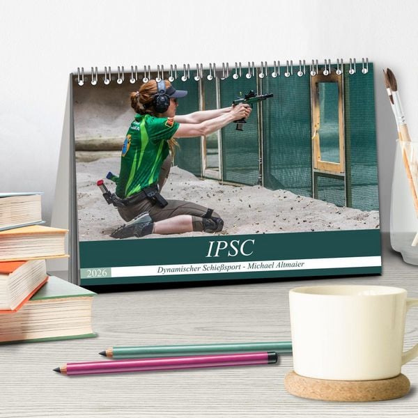 Produktbild: IPSC - Dynamischer Schie&szlig;sport (Tischkalender 2026 DIN A5 quer), CALVENDO Monatskalender