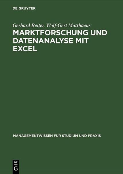 Produktbild: Marktforschung und Datenanalyse mit EXCEL