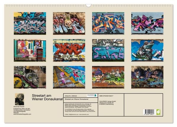 Produktbild: Streetart am Wiener Donaukanal (Wandkalender 2027 DIN A2 quer), CALVENDO Monatskalender