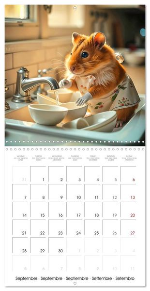Produktbild: Hamster housekeeping - little paws and big Jobs (Wall Calendar 2026 12 &times; 12 Inch) CALVENDO 12 Month Wall Calendar