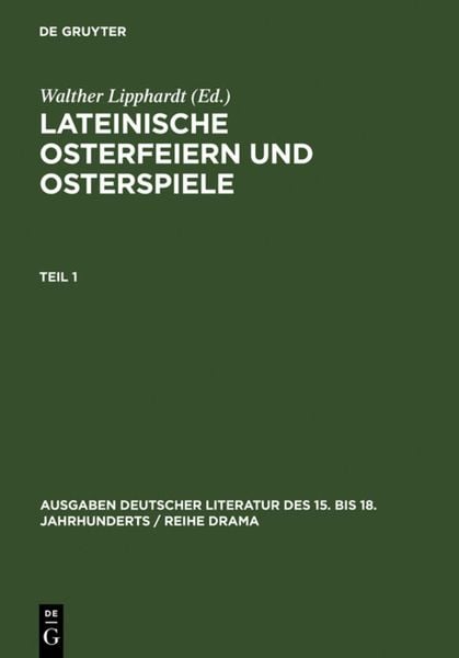 Produktbild: Lateinische Osterfeiern und Osterspiele I