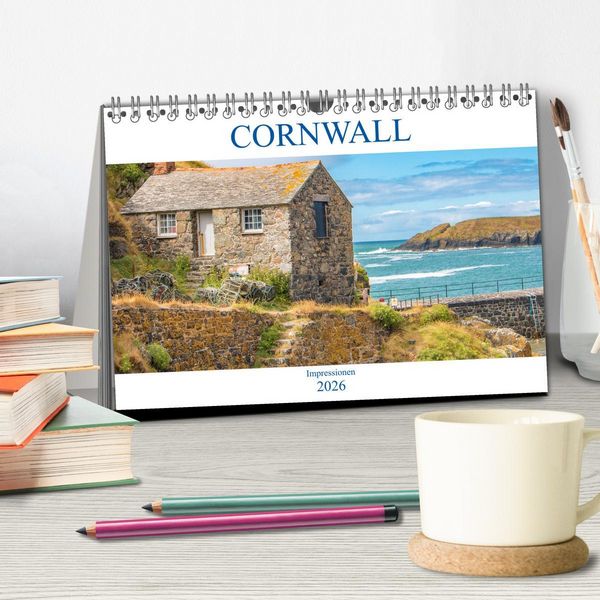Produktbild: Cornwall Impressionen (Tischkalender 2026 DIN A5 quer), CALVENDO Monatskalender