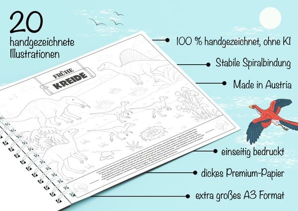 Produktbild: Mein extra gro&szlig;es Malbuch - Dinosaurier