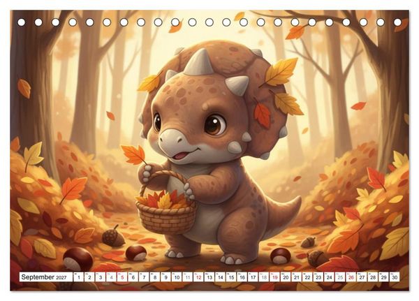 Produktbild: Dino-Babys Jahresreise (Tischkalender 2027 DIN A5 quer), CALVENDO Monatskalender