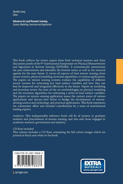 Produktbild: Advances in Land Remote Sensing
