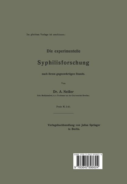 Produktbild: Die &Auml;tiologie der Syphilis