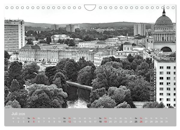 Produktbild: Potsdam schwarz auf wei&szlig; (Wandkalender 2026 DIN A4 quer), CALVENDO Monatskalender