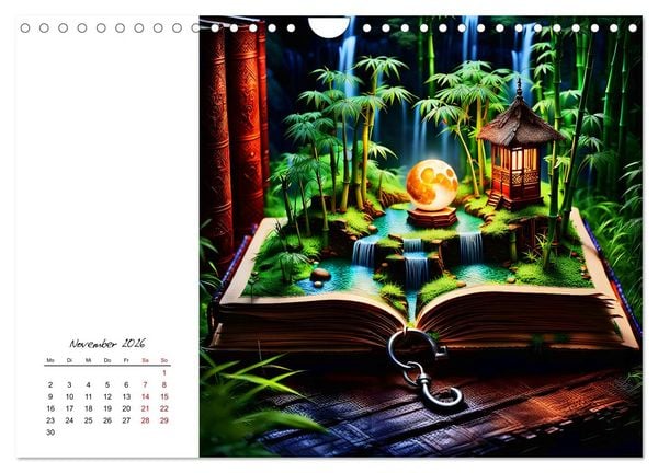 Produktbild: Fantastische surreale B&uuml;cherwelten (Wandkalender 2026 DIN A4 quer), CALVENDO Monatskalender