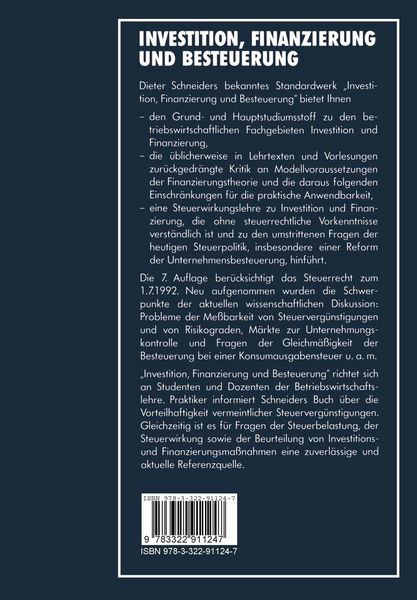 Produktbild: Investition, Finanzierung und Besteuerung