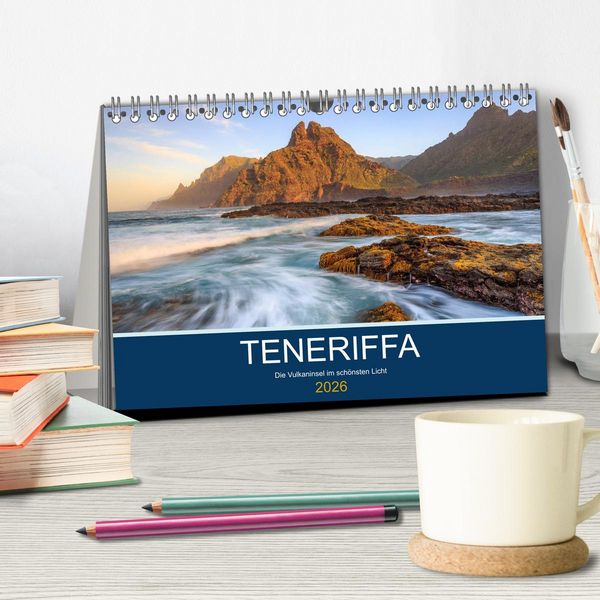 Produktbild: Teneriffa - Die Vulkaninsel im sch&ouml;nsten Licht (Tischkalender 2026 DIN A5 quer), CALVENDO Monatskalender