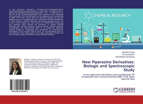 Produktbild: New Piperazine Derivatives: Biologic and Spectroscopic Study