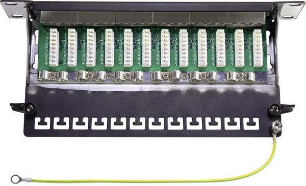 Produktbild: Renkforce Netzwerk-Patchpanel 254mm (10\") CAT 6 1 HE Best&uuml;ckt