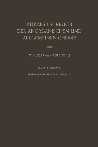 Produktbild: Kurzes Lehrbuch der Anorganischen und Allgemeinen Chemie
