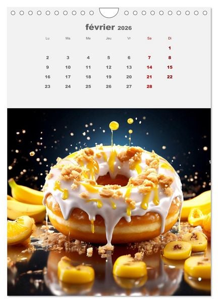 Produktbild: Les aventures sucr&eacute;es des donuts (Calendrier mural 2026 DIN A4 horizontal), CALVENDO calendrier mensuel