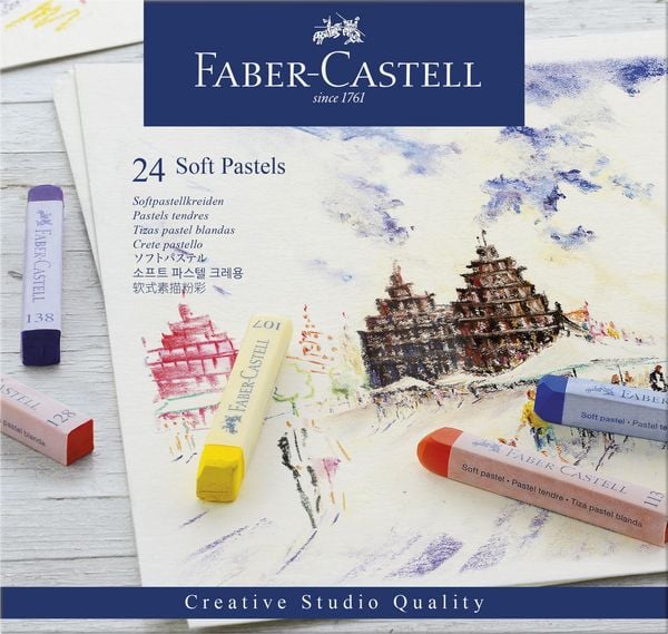 Produktbild: Faber-Castell Softpastellkreiden, 24er Set Etui