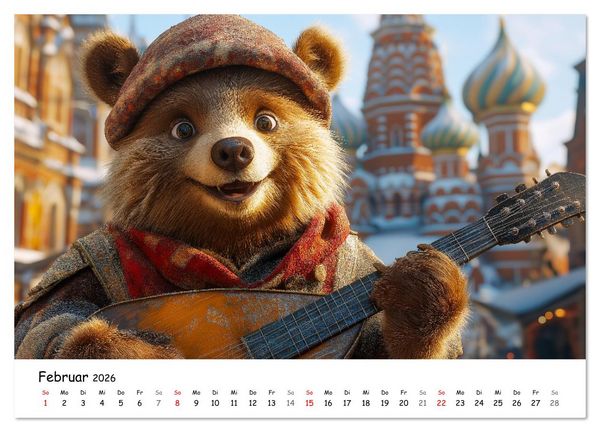 Produktbild: Lustige Tierreisen - Bunter Spa&szlig; f&uuml;r Kinder (Wandkalender 2026 DIN A4 quer), CALVENDO Monatskalender
