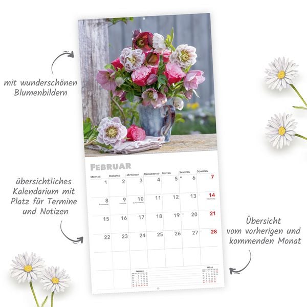 Produktbild: TR&Ouml;TSCH - Brosch&uuml;renkalender Blumenkalender 2027
