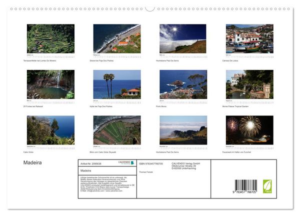 Produktbild: Madeira (hochwertiger Premium Wandkalender 2026 DIN A2 quer), Kunstdruck in Hochglanz