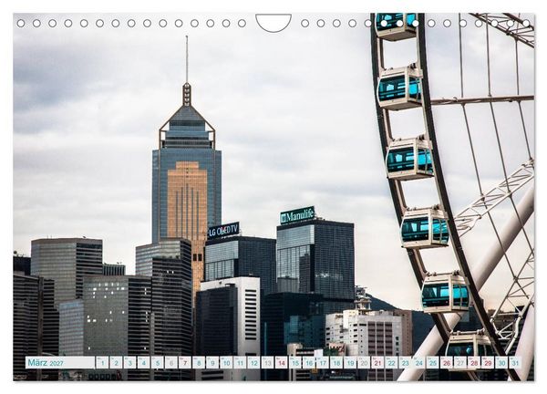 Produktbild: HONGKONG Skyline und Stadtleben (Wandkalender 2027 DIN A4 quer), CALVENDO Monatskalender