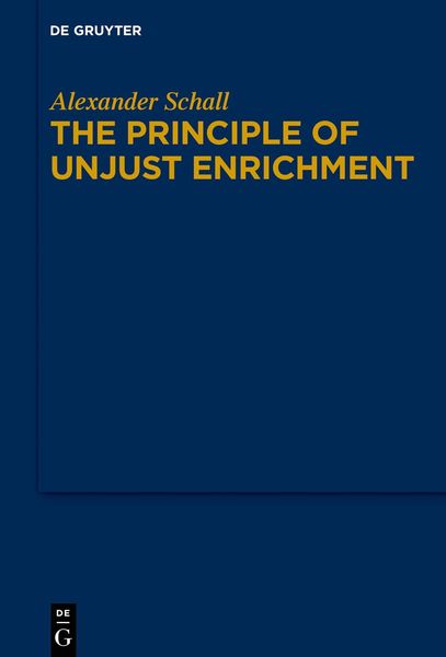 Produktbild: The Principle of Unjust Enrichment